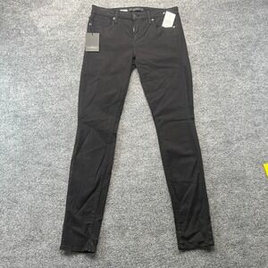 Genetic Stem Cigarette Jean Womens 28 Black Denim Mid-Rise Skinny Leg Streetwear